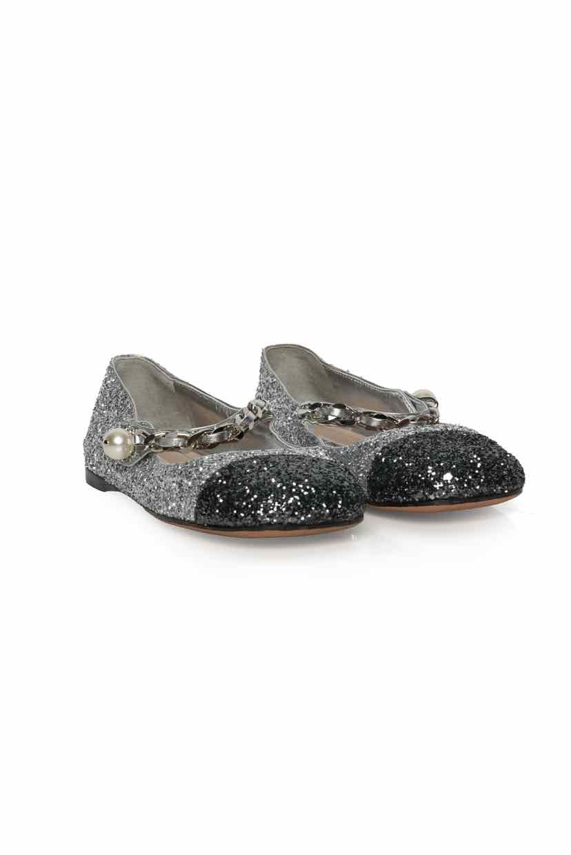 Miu Miu Size 36 Glitter BalletFlats