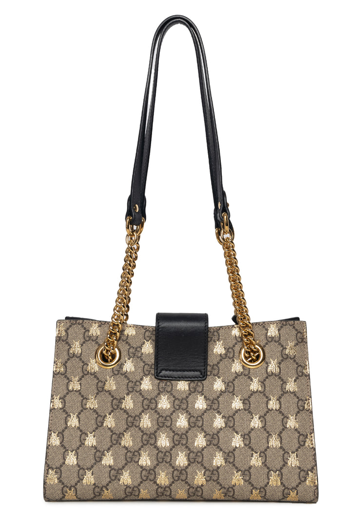 Gucci Padlock G Supreme Bees Print Small Shoulder Bag