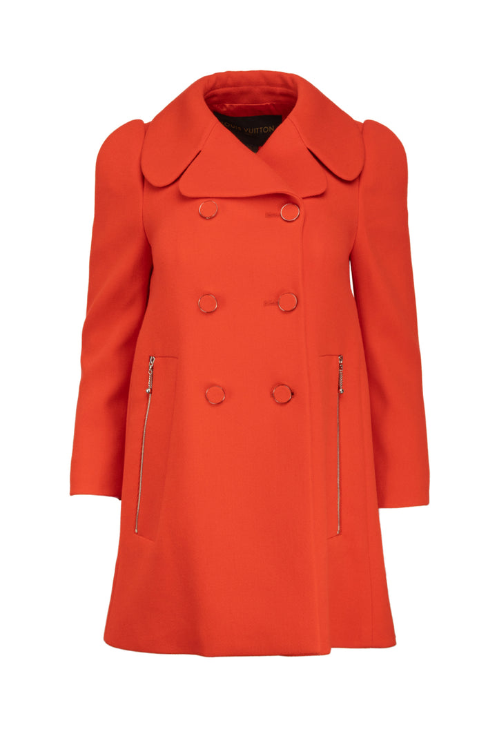 Louis Vuitton Size 34 2013 Double-Breasted Wool Coat