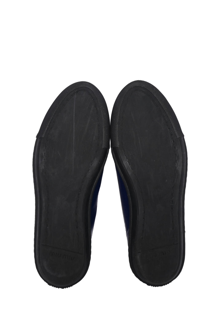 Miu Miu Size 35.5 Patent Leather Embellished Sneaker