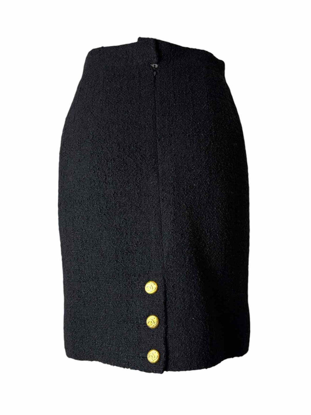 Chanel Size 42  Vintage Wool Tweed Skirt