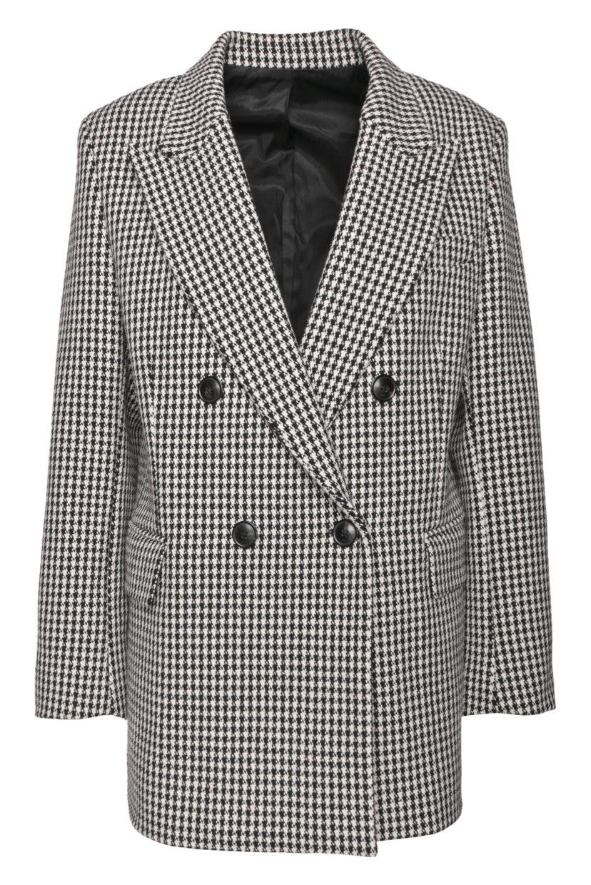Ami Alexandre Mattiussi Size 36 Houndstooth Double Breasted Blazer