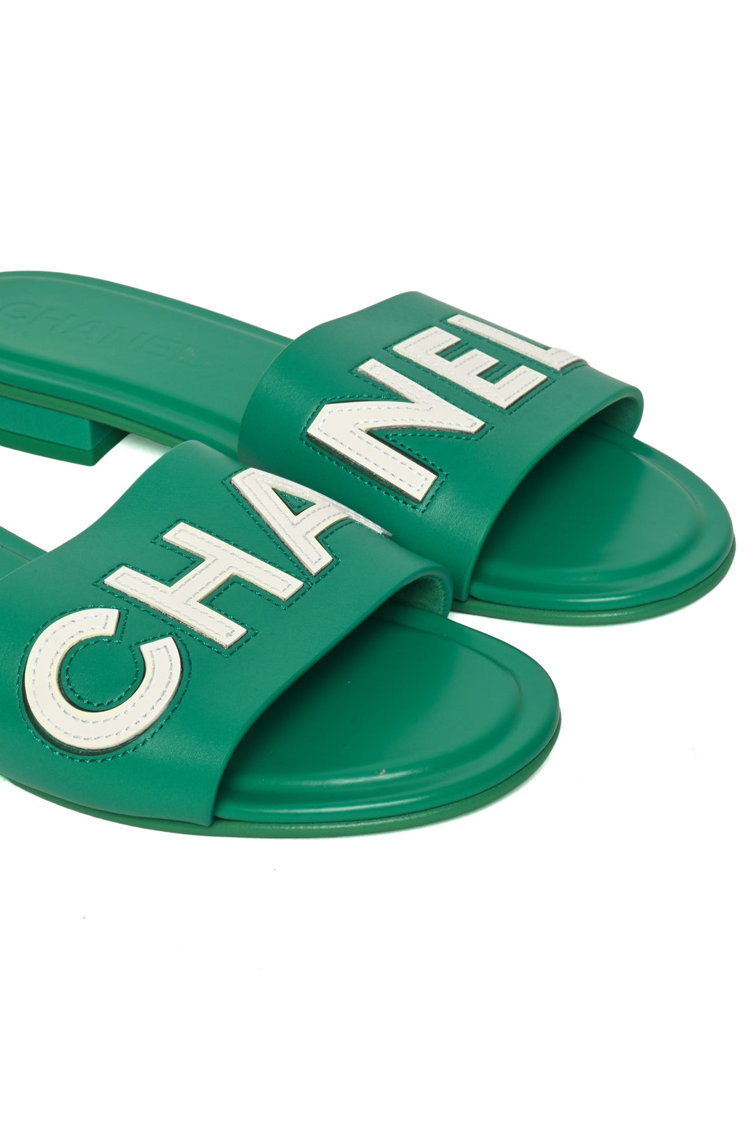 Chanel Size 38.5 2023 Logo Slip On sandal