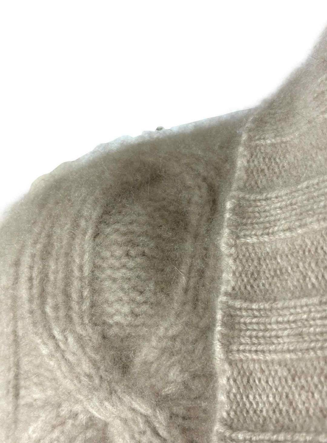 Black Goat Size M Cashmere Cableknit Belted Cardigan