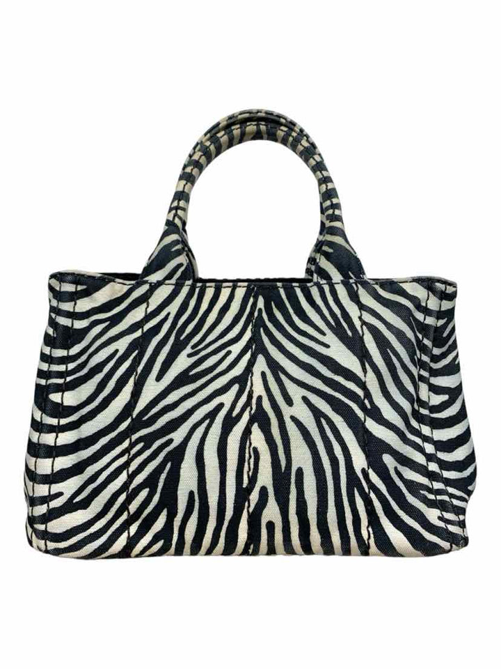 Prada Zebra Print Canapa Tote