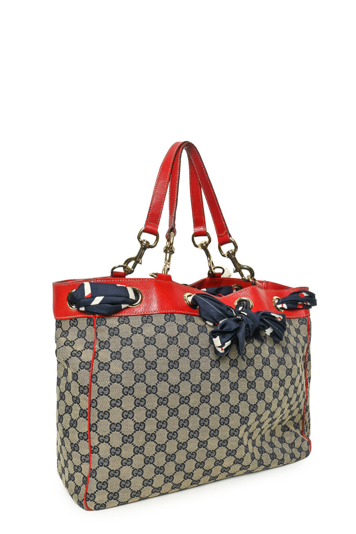 Gucci GG Monogram Canvas Positano Scarf Tote