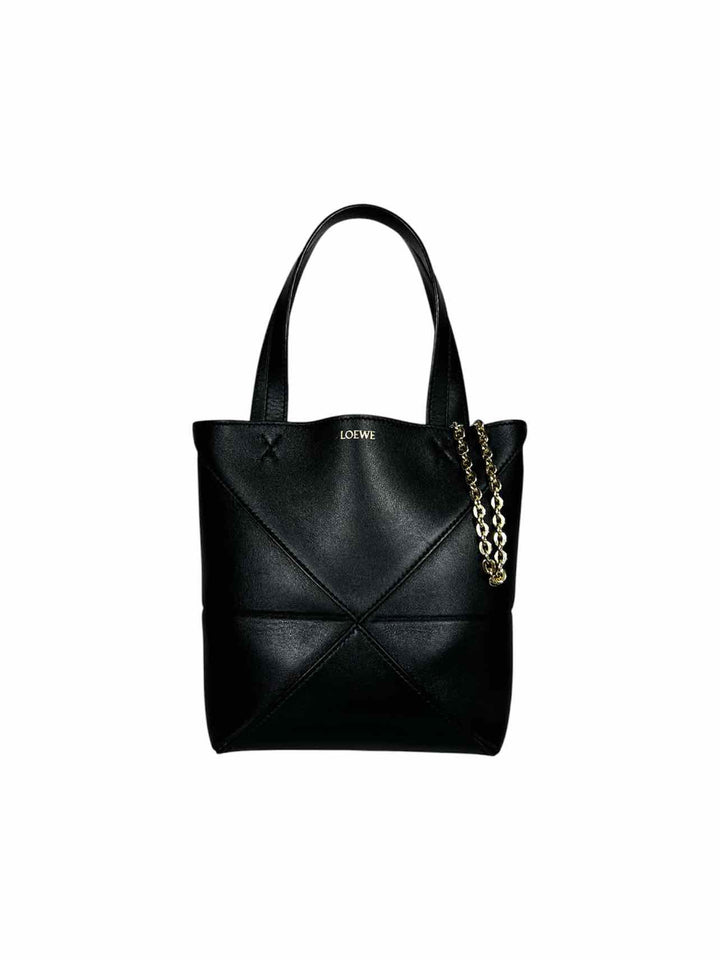 Loewe Mini Puzzle Fold Leather Tote Bag