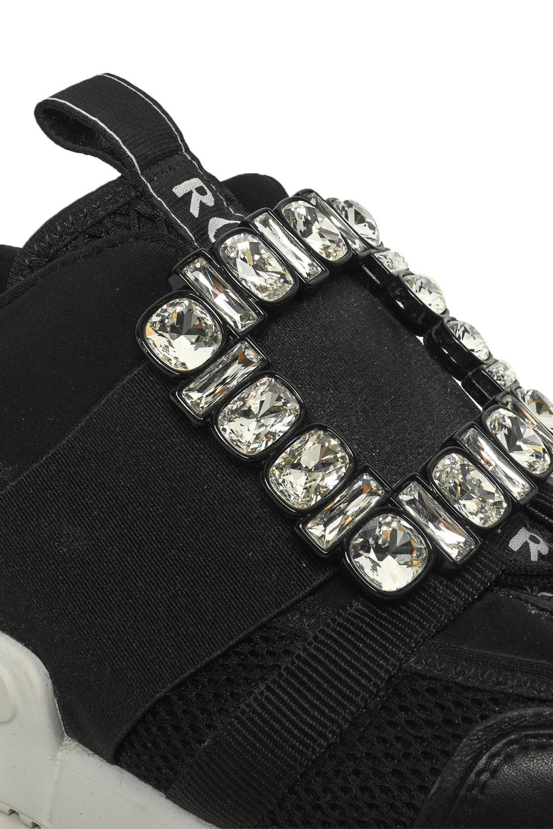 Roger Vivier Size 38.5 Viv' Go Strass Buckle Sneakers