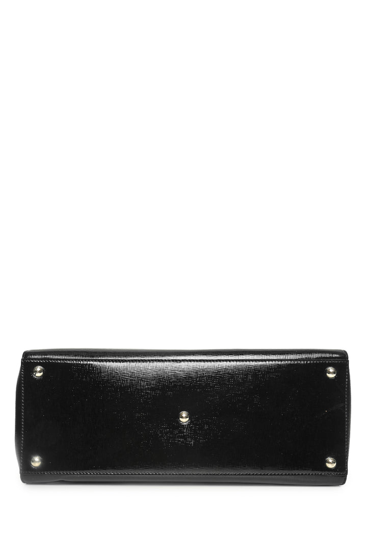 Fendi Vitello Patent Medium 2Jours Elite Tote