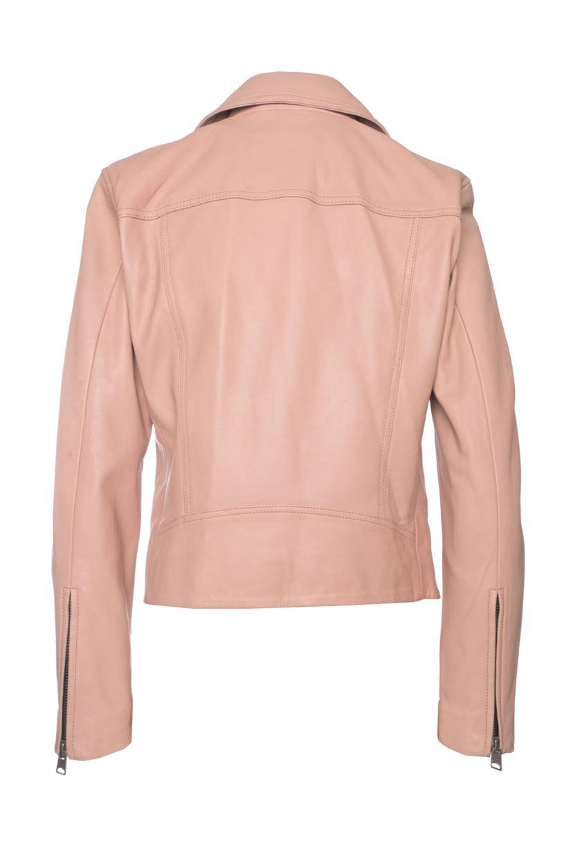 All Saints Size 8 Dalby Slim Fit Leather Biker Jacket