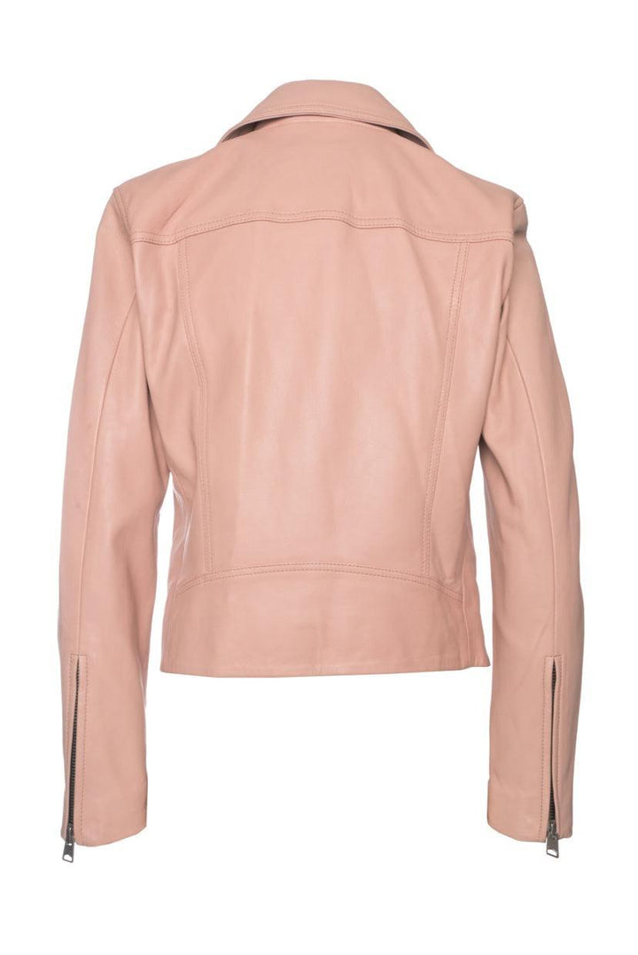 All Saints Size 8 Dalby Slim Fit Leather Biker Jacket