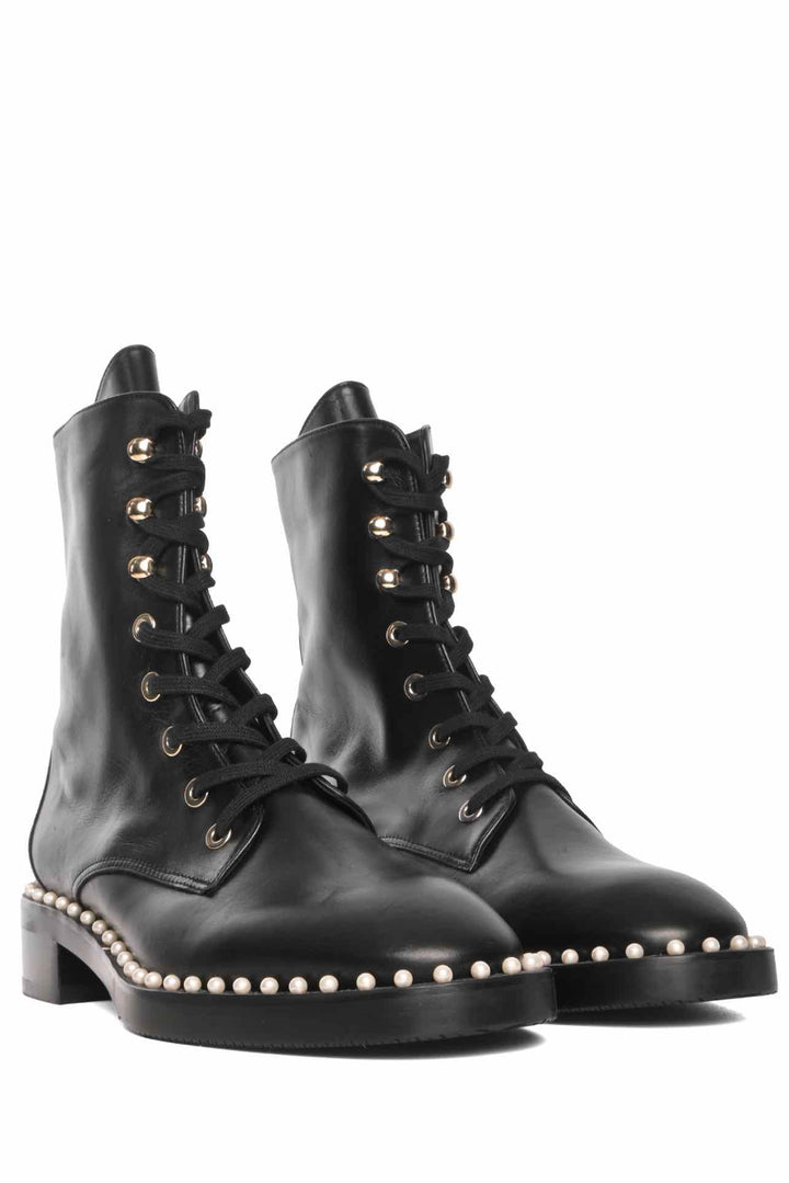 Stuart Weitzman Size 5 Sondra Faux Pearl Bootie