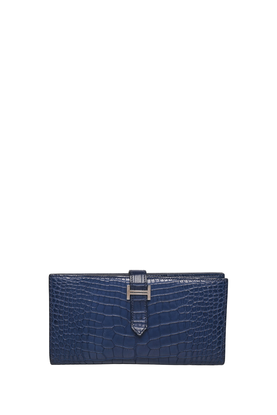 Hermes 2016 Alligator Bearn Gusset Wallet