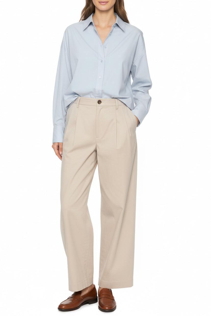 Brunello Cucinelli Size 6 Pleated Cotton-Blend Pants