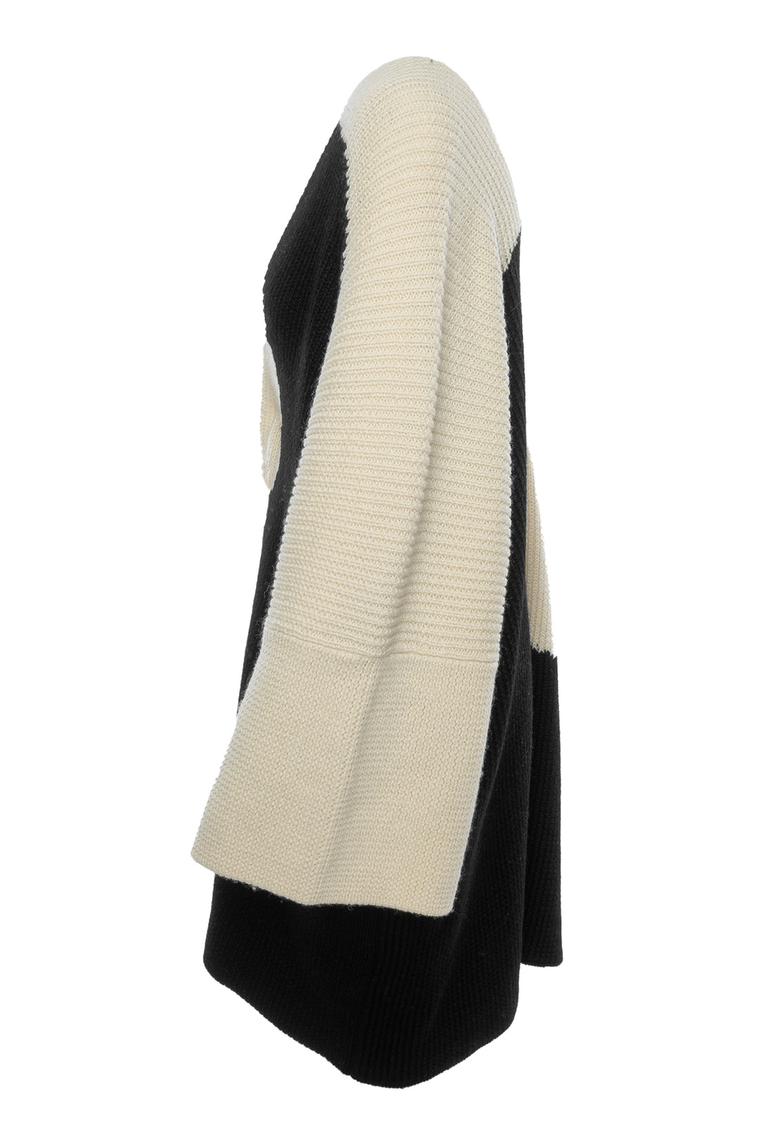 Valentino Size M Two-Tone Oversized Open Front Cardigan