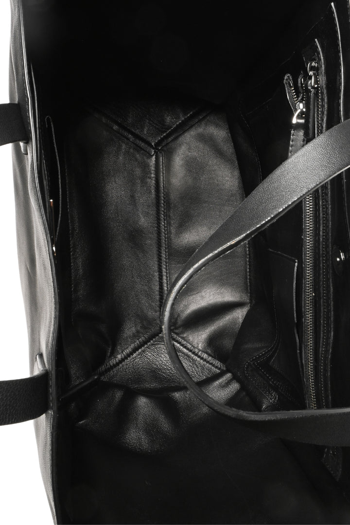 Valentino Garavani Noir Stud Corner Leather Tote
