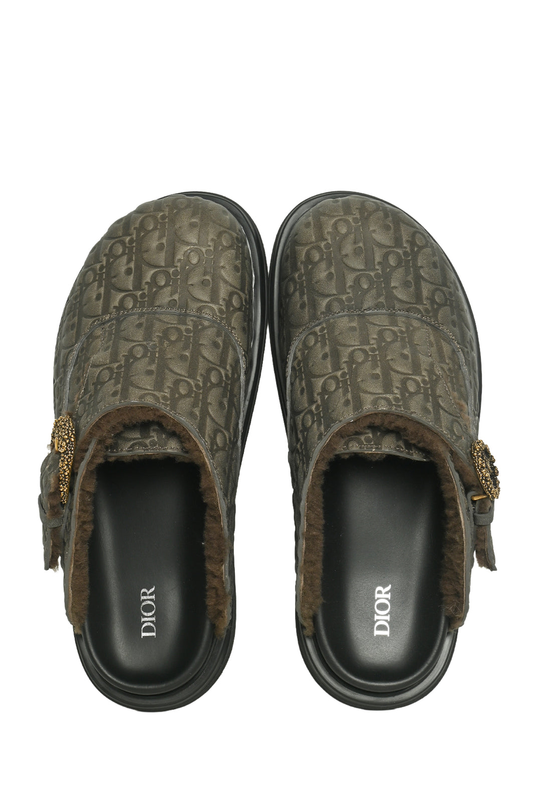 Mens Shoe Size 43.5 Dior x Denim Tears Men's 2022 Monogram Shearling Mules