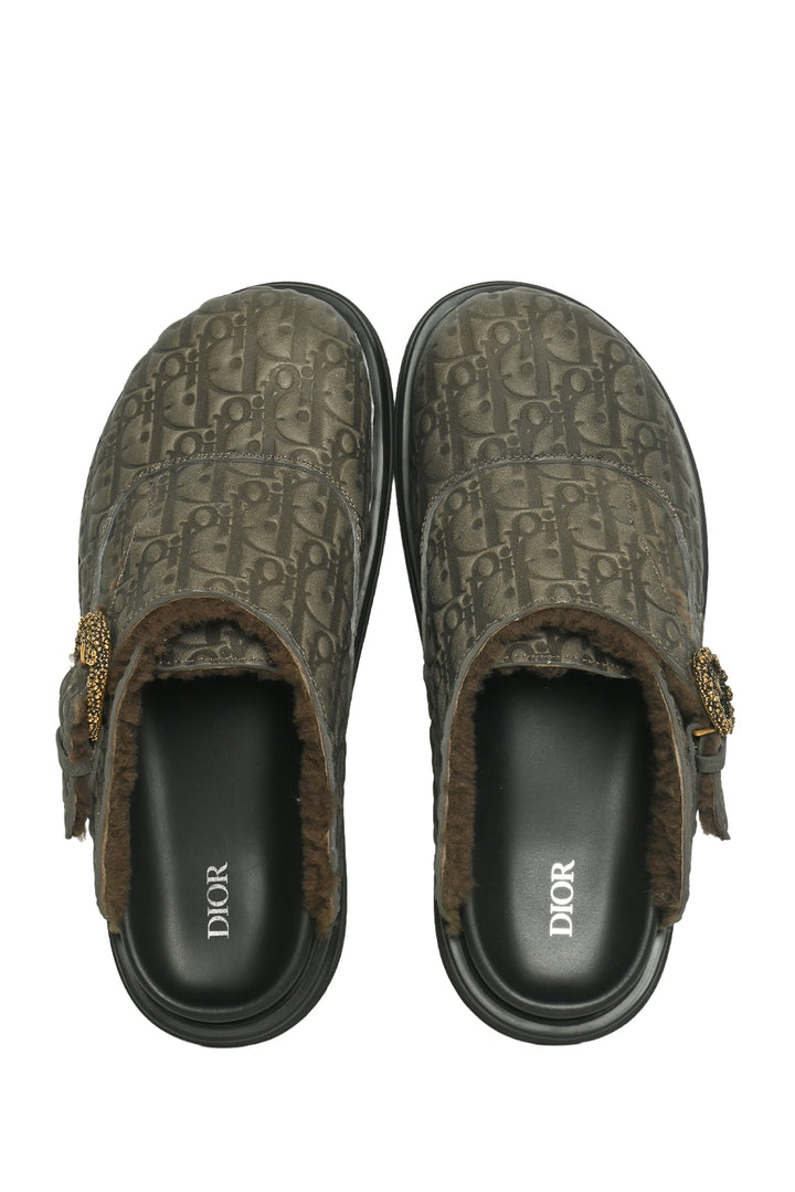 Mens Shoe Size 43.5 Dior x Denim Tears Men's 2022 Monogram Shearling Mules