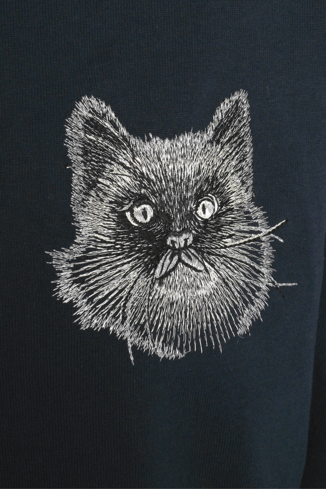 Stella Mccartney Size XXS Embroidered Cat Oversized Rugby Polo Top