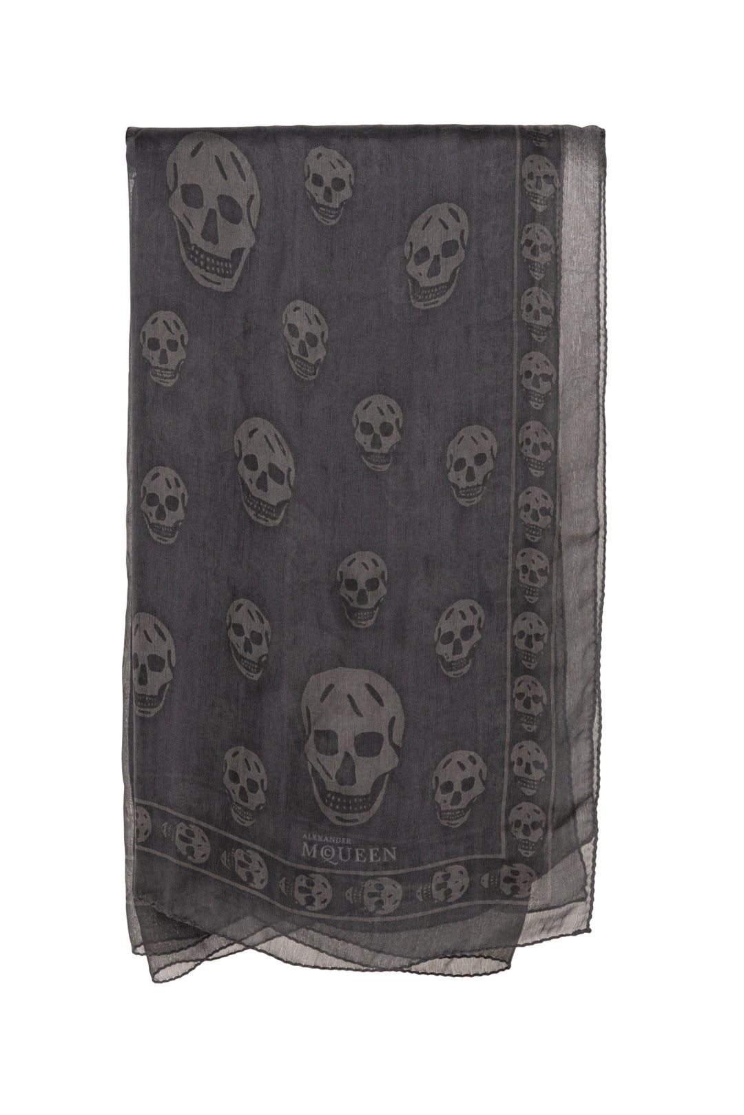 Alexander Mcqueen Classic Silk Skull Scarf