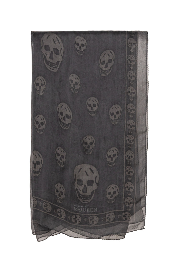 Alexander Mcqueen Classic Silk Skull Scarf