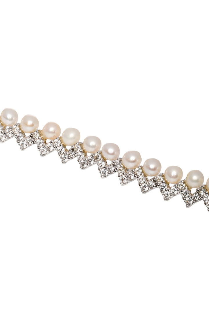 Apm Fresh Water Pearl Up & Down Adjustable Bracelet