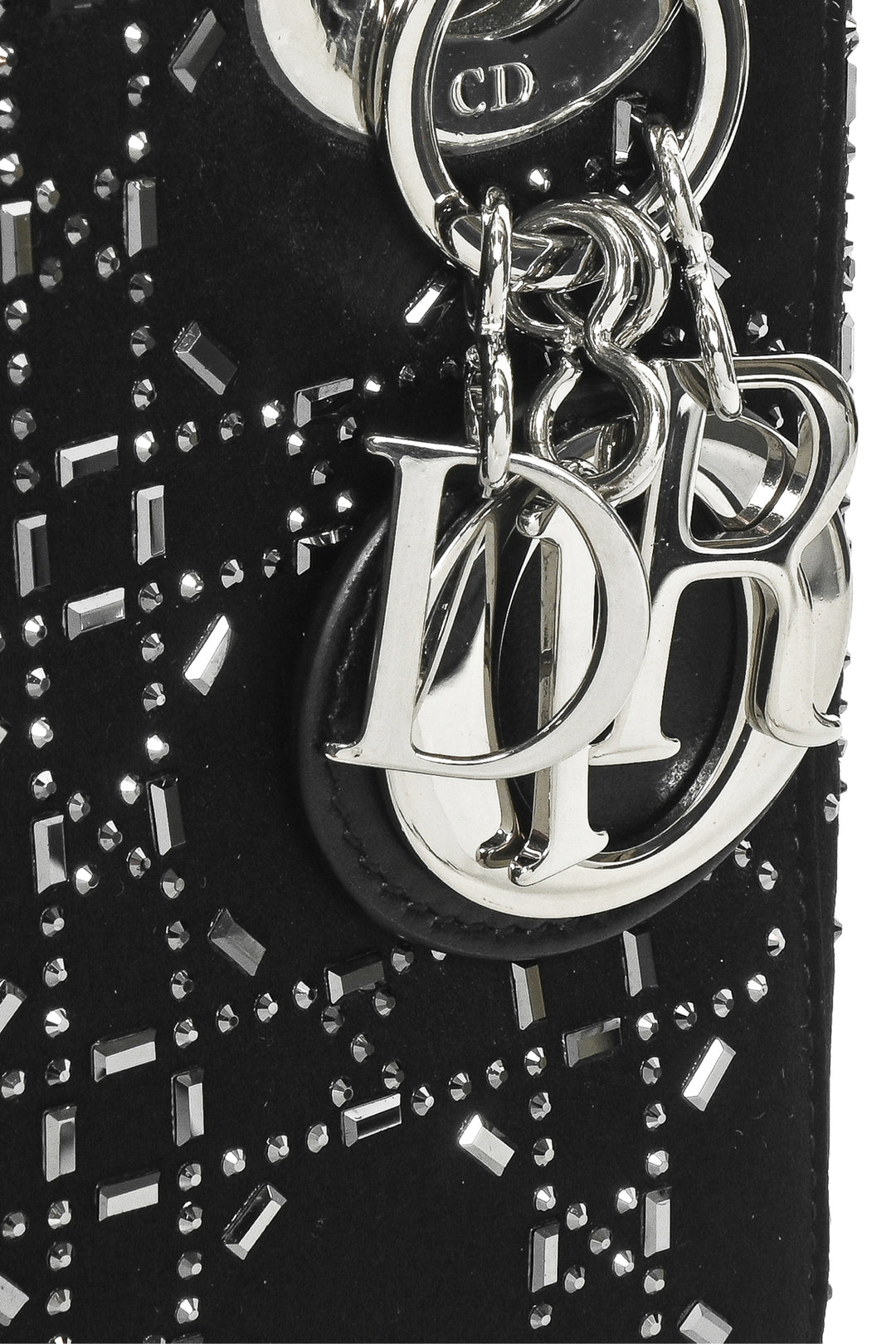 Dior 2017 Strass Cannage Satin Mini Lady Dior Bag