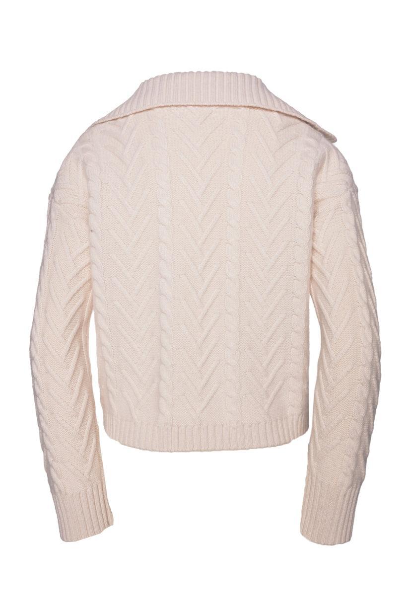 Sablyn Size XS Collared Cableknit Cashmere Cardigan