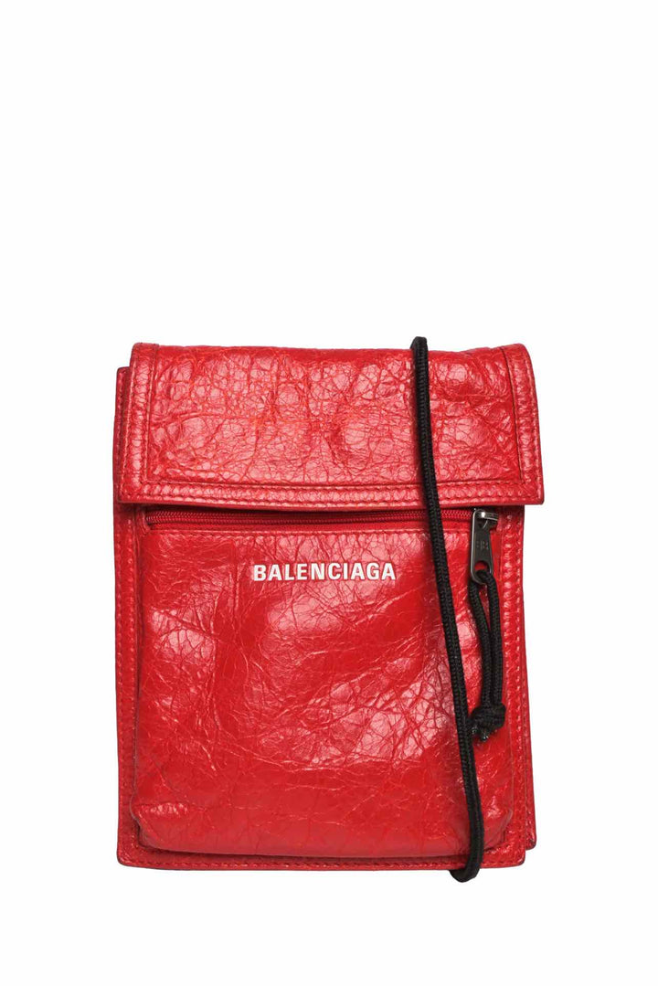 Balenciaga F/W 2020 Crinkled Leather Explorer Pouch Crossbody