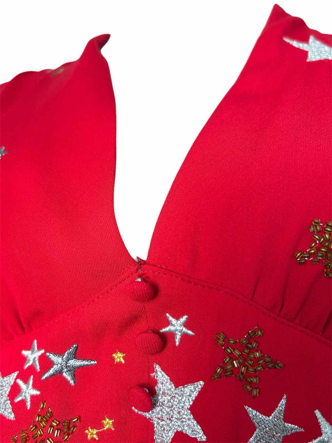 Rixo Size S Margo Embroidered Star Pattern Dress