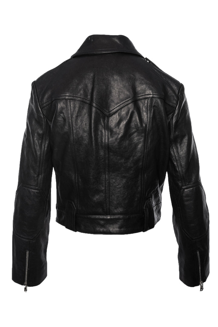 Khaite Size 2 Cordelia Cropped Leather Jacket