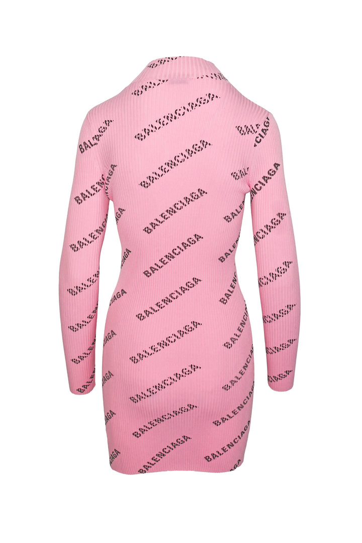 Balenciaga Size XS 2020 All Over Logo Mini Dress