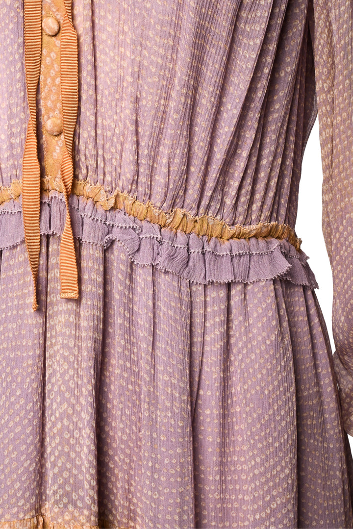 Ulla Johnson Size 8 Ruffle Long Sleeve Maxi Dress