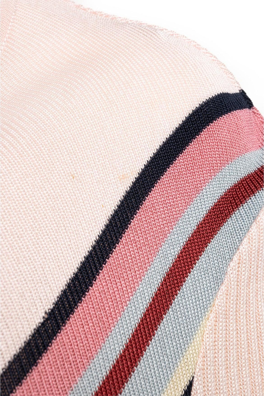 Missoni Size 48 Chevron Striped Knit Cardigan
