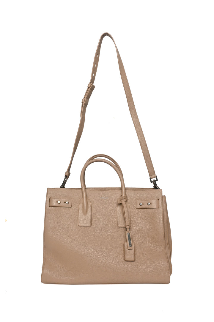 Saint Laurent 2017 Medium Grained Leather Sac De Jour Tote