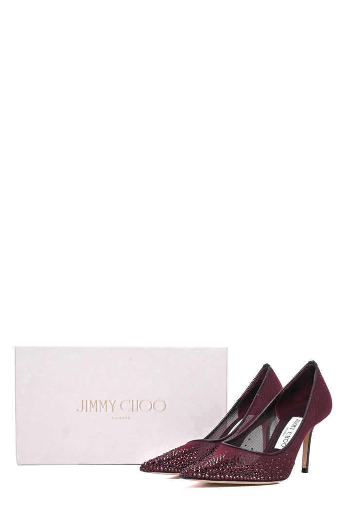 Jimmy Choo Size 36 Love 85 Rhinestone Mesh Pumps