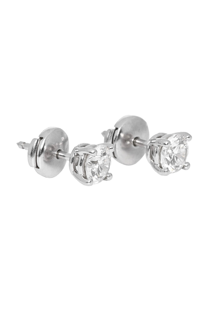 Tiffany & Co Platinum Round Brilliant Diamond Stud Earrings