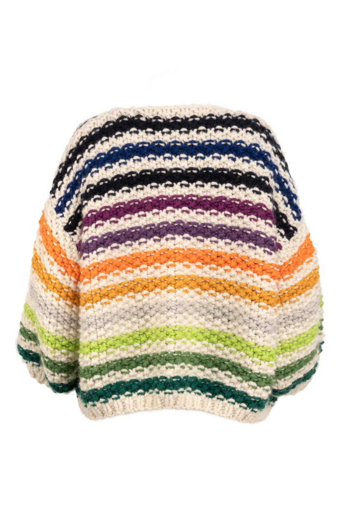 Maiami Size S/M Big Pearl Pattern Merino Wool Cardigan