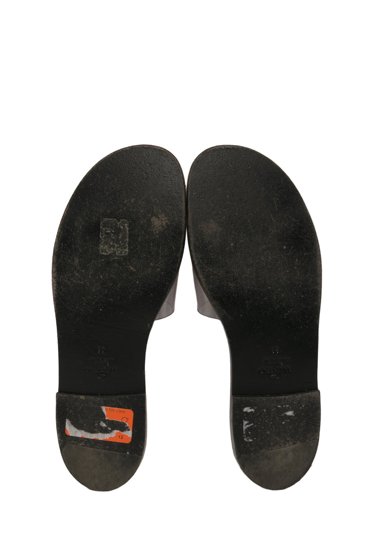 Valentino Size 38 PVC Transparent V Logo Flat Slides