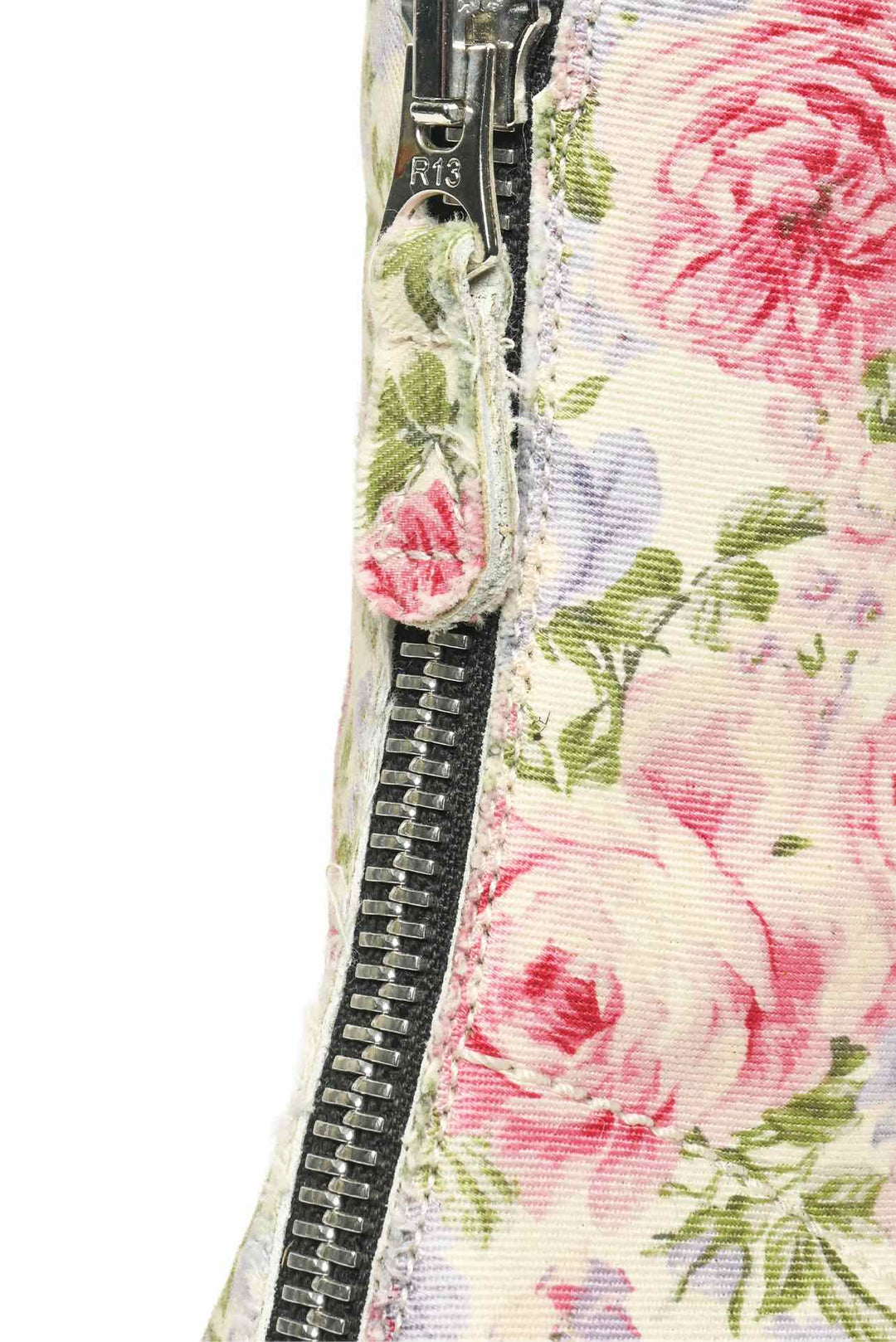 R13 Size 39 Single Stack Floral Print Combat Boots