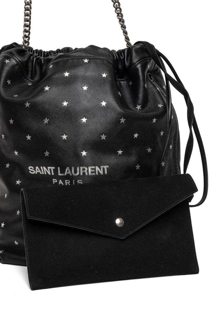 Saint Laurent 2019 All Over Silver Star Teddy Bucket Bag
