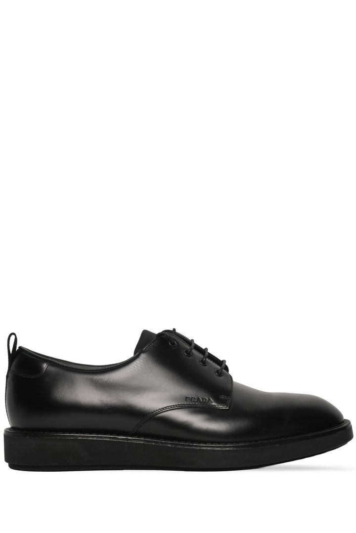Mens Shoe Size 7 Prada Men's Brushed Leather Derby Shoes