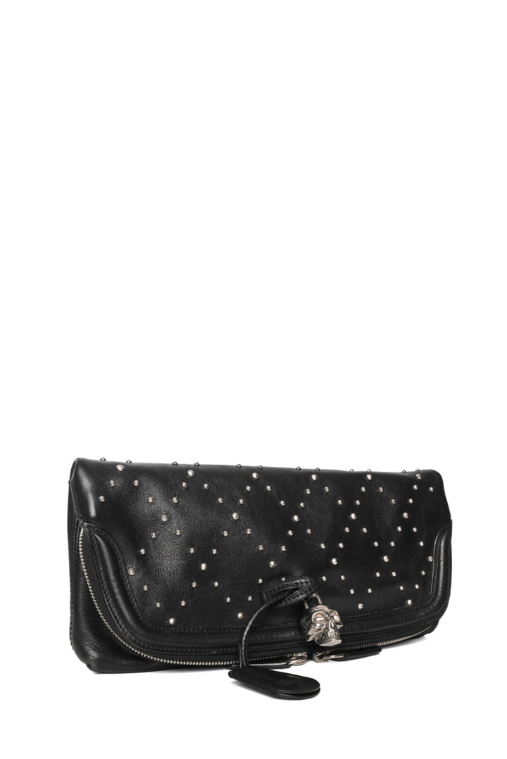 Alexander Mcqueen Studded Padlock Skull Clutch