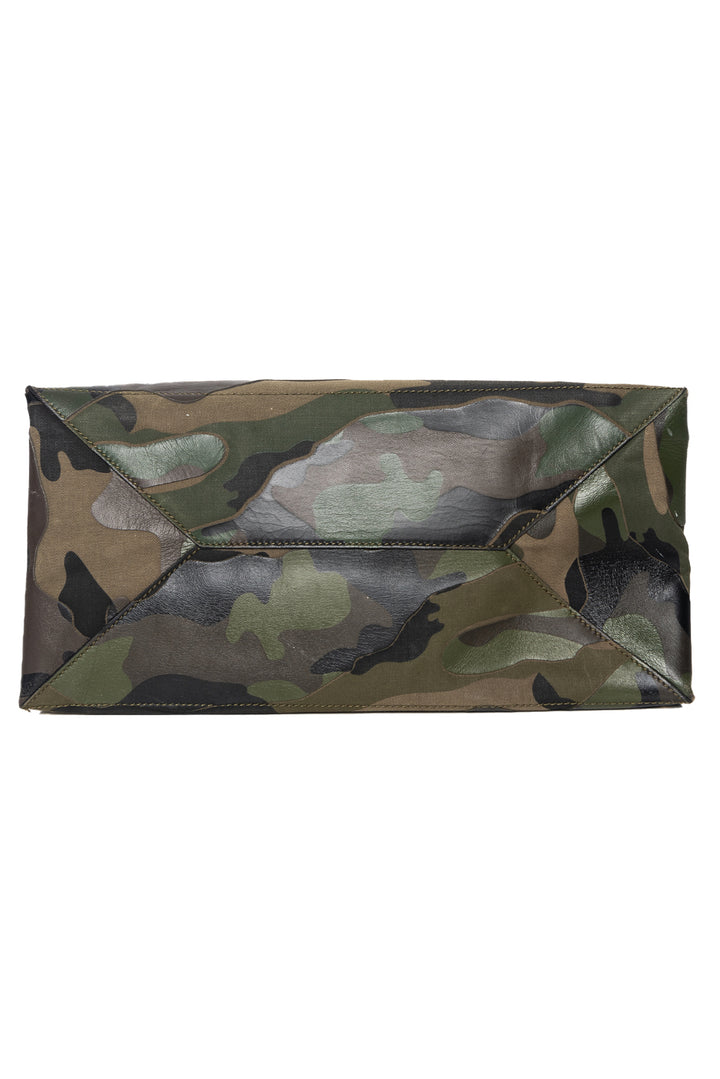 Valentino Camo Rockstud Tote