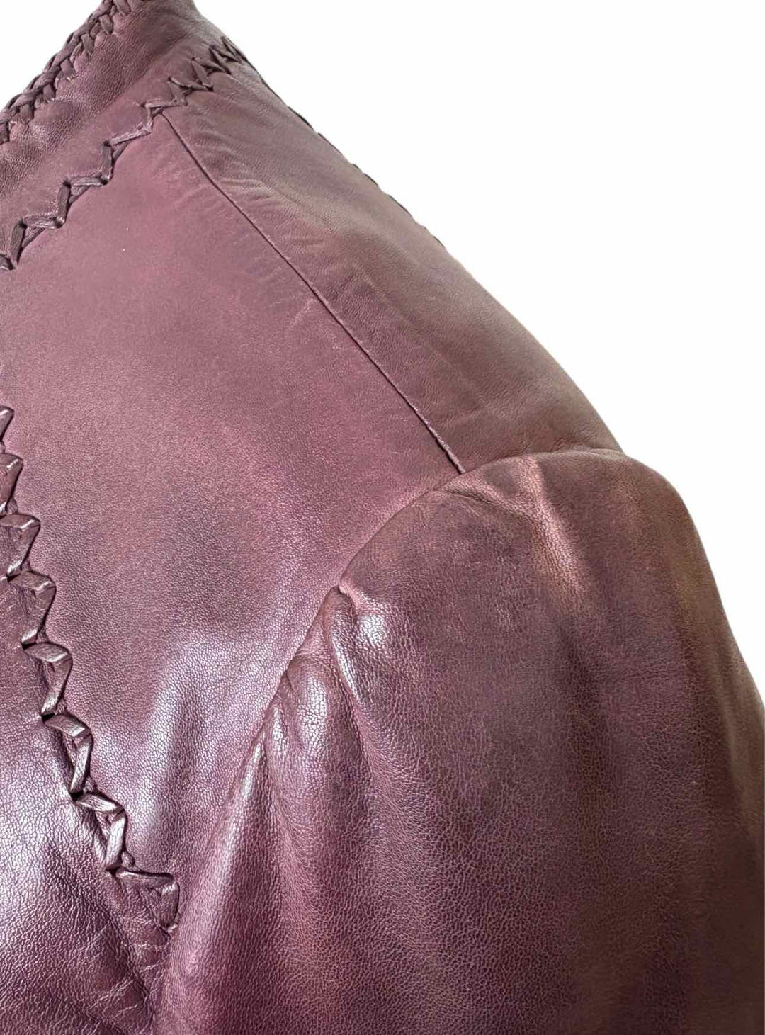 Marc Cain Size M Zip-up Leather Jacket