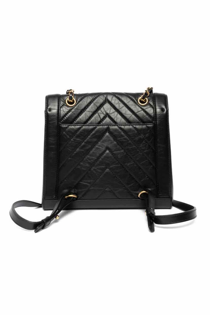 Chanel Aged Calfskin Chevron Frame BackPack