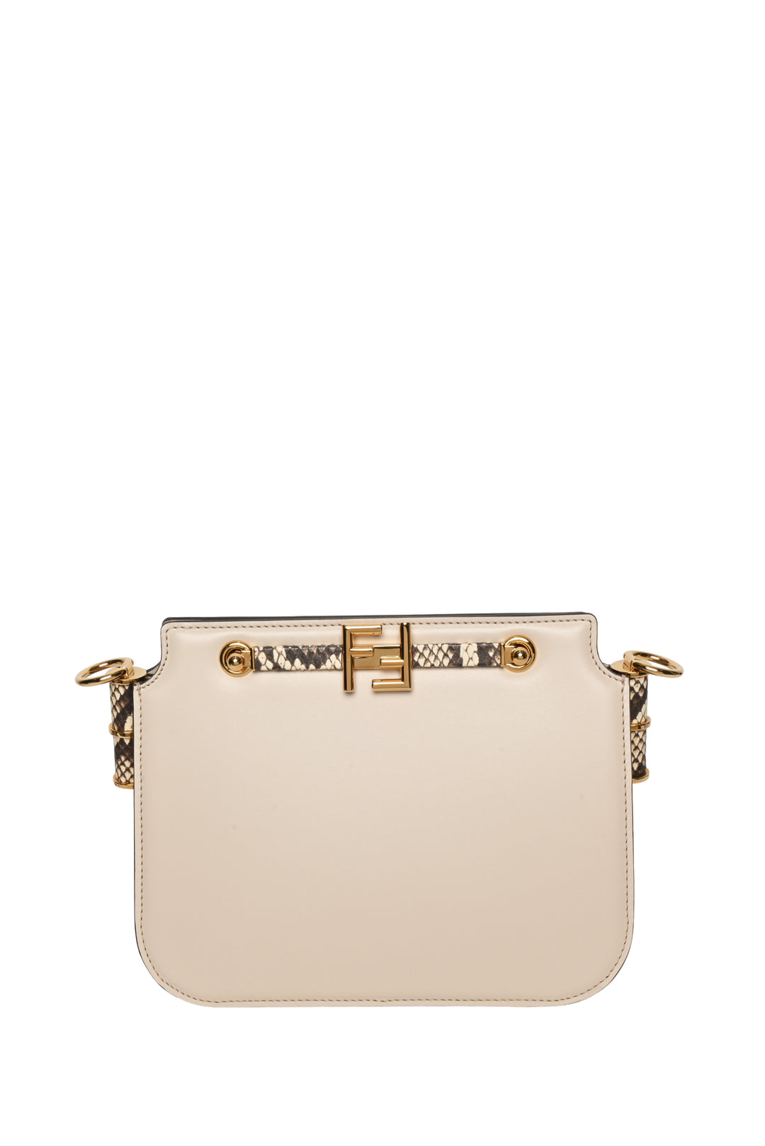 Fendi Python Trimmed Touch Shoulder Bag