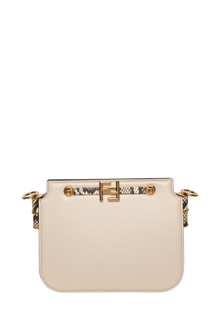 Fendi Python Trimmed Touch Shoulder Bag