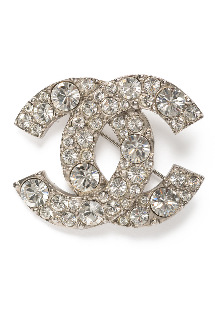 Chanel 2011 Crystal CC Brooch