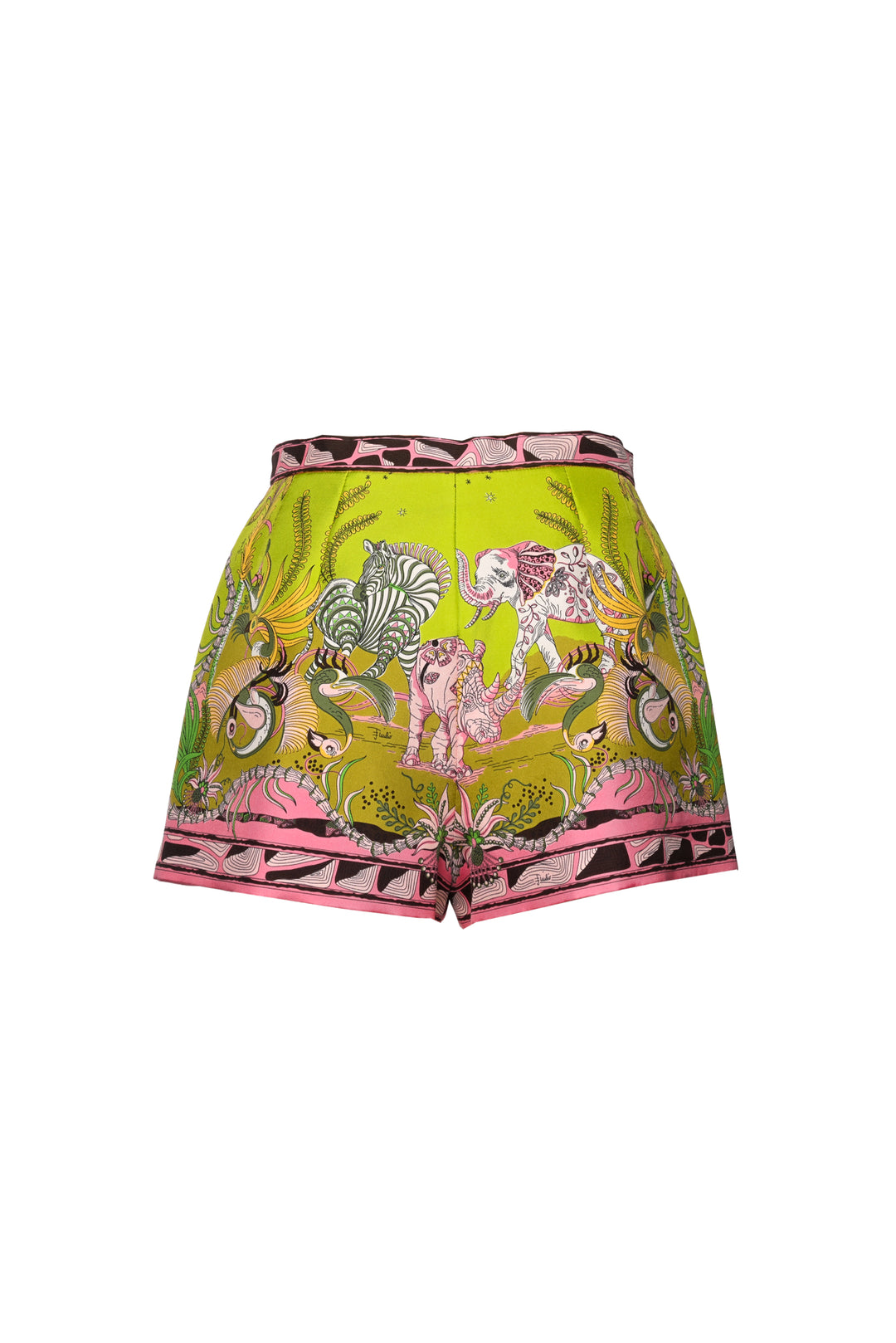 Emilio Pucci Size 4 Naironi Print Silk Shorts